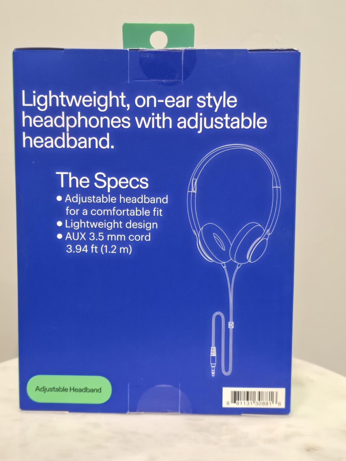 ONN On-Ear Headphones with 3.5mm Jack Adjustable headband *BRAND NEW*
