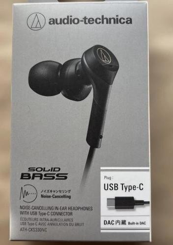 Audio-Technica ATH-CKS330NC BK Black Wired Earphones Type-C Noise-Canceling 1.2m
