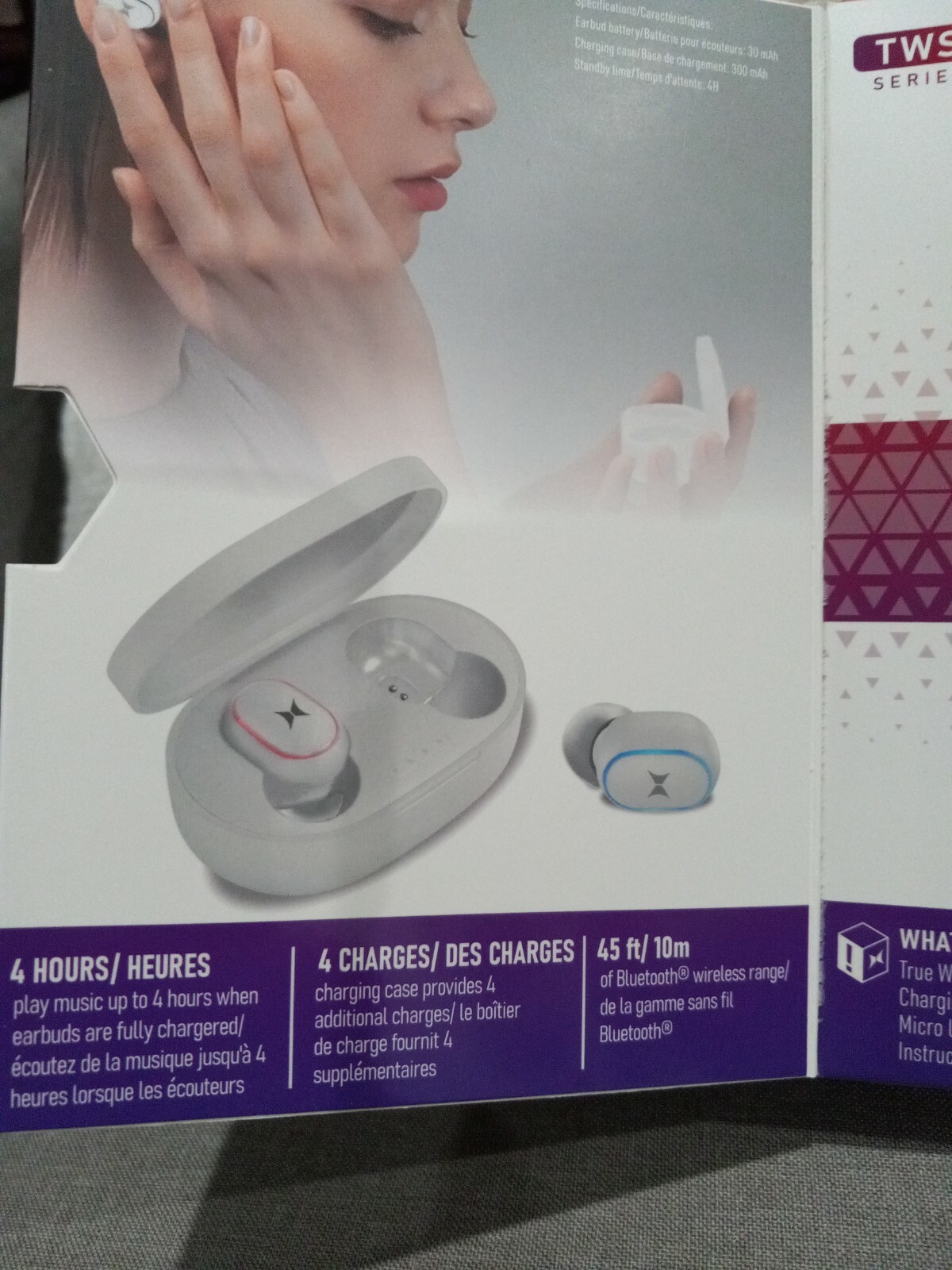 New! Aria True Wireless Earbuds by Xtreme Sound TWS Series White Charging Case!