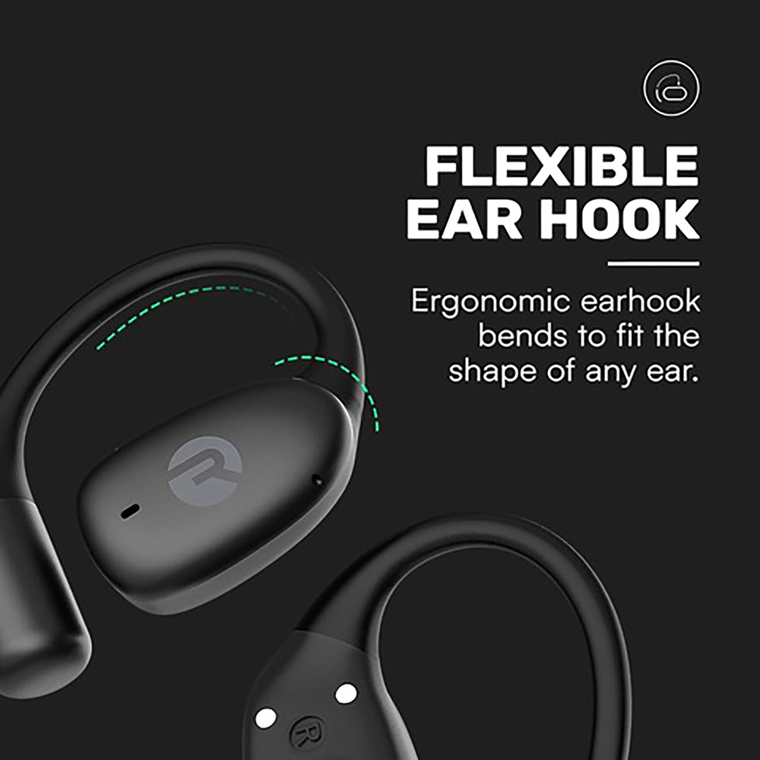 Essential Open-Ear Earbuds, Mic, Earhooks, DSP, 36-Hr Playtime, IPX5