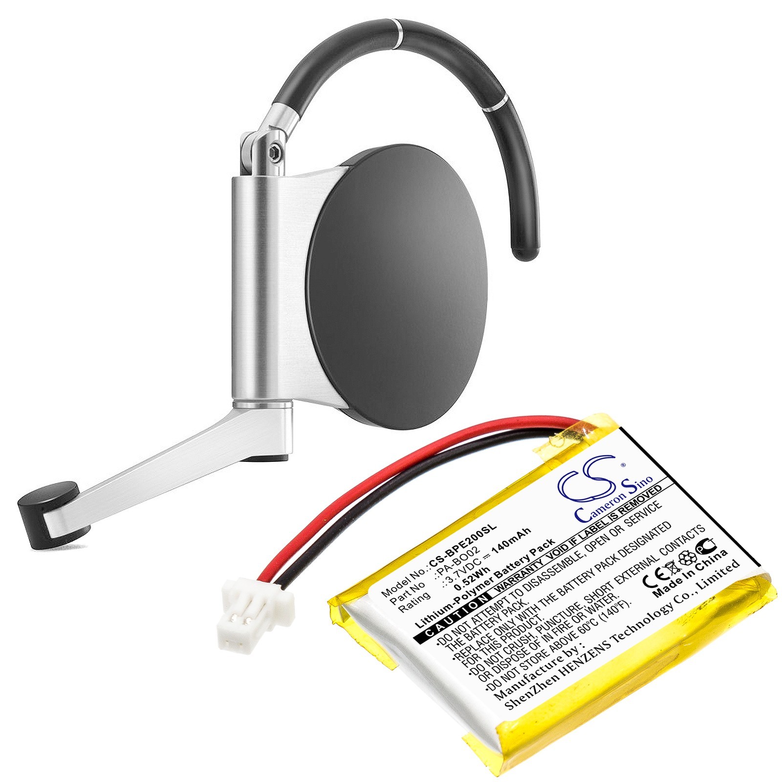 Battery Li-Polymer 3.7V 140mAh Type PA-BO02 for Bang & Olufsen EarSet 2