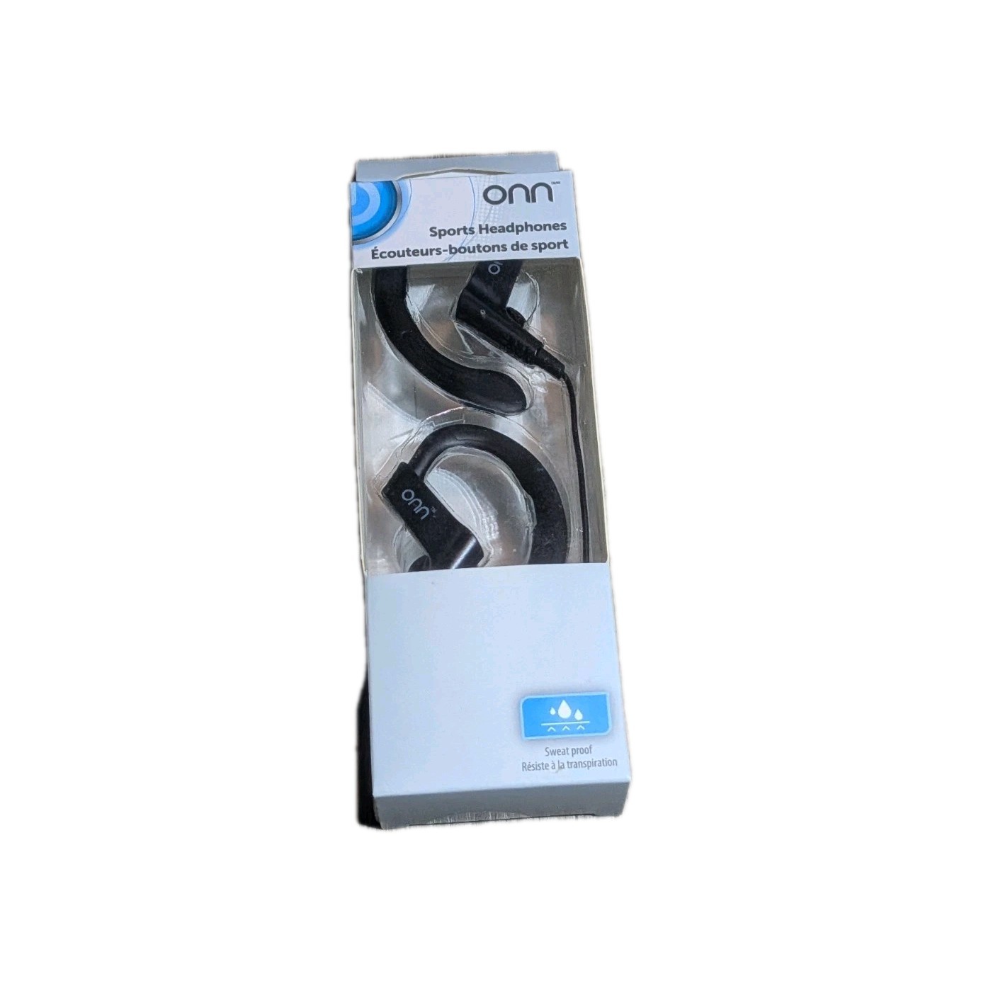 ONN Wireless Sports In-Ear Hook IPX5 Water-Resistant Headphones (Black / Lilac)