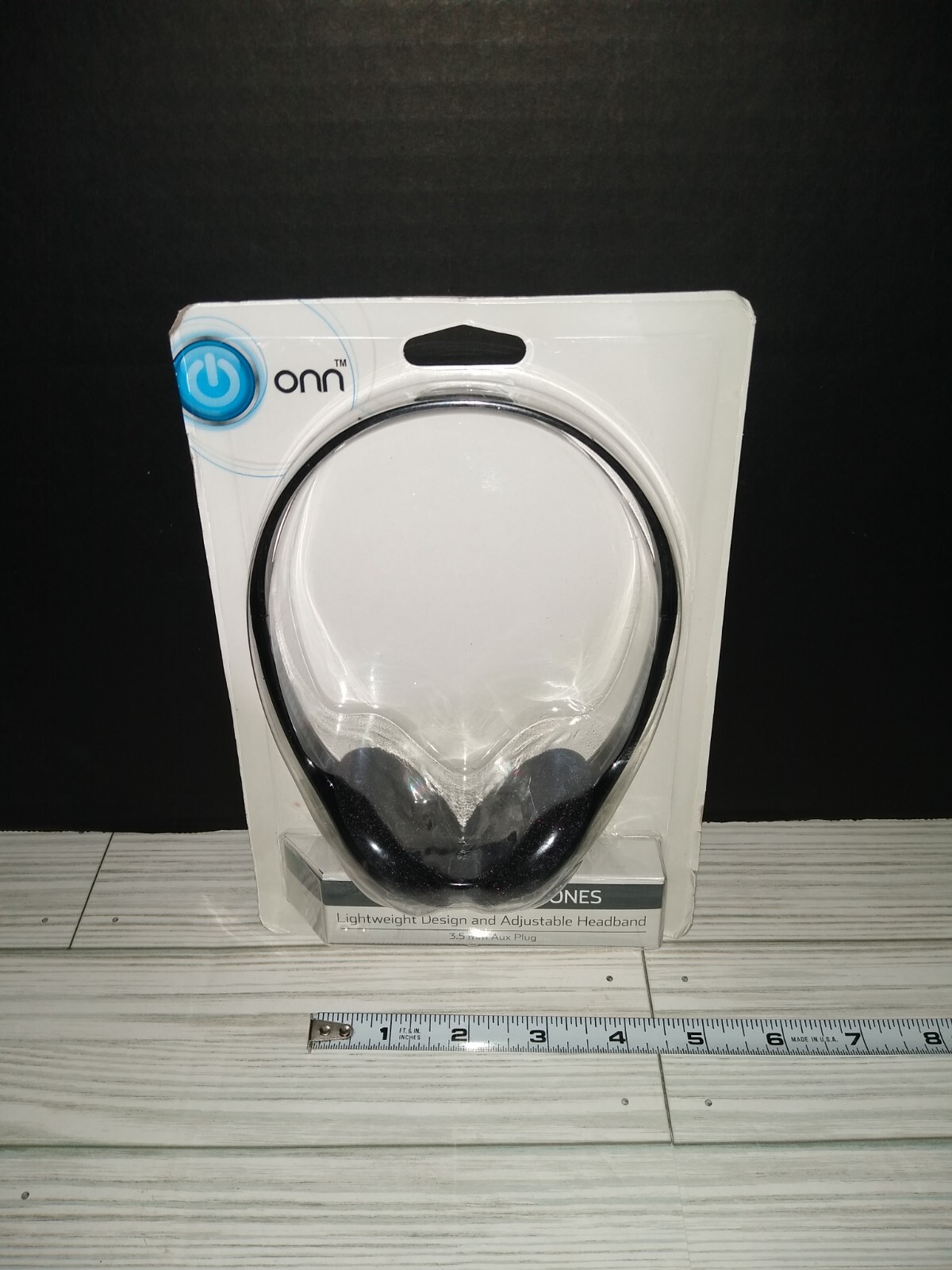 ONN 3.5 mm ON EAR Black Wired HEADPHONES New