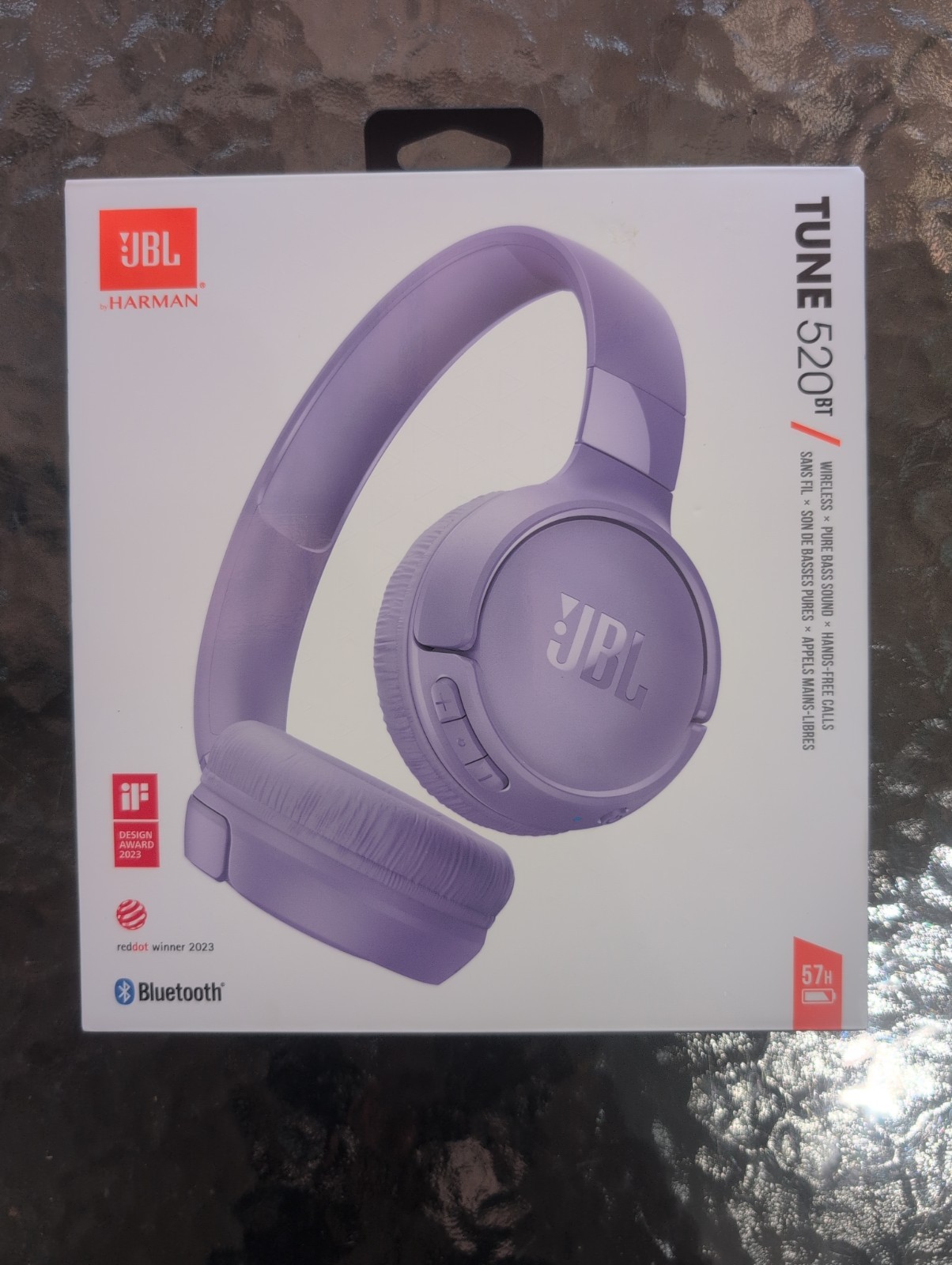 BNIB Purple JBL Tune 520BT, Wireless on-ear headphones SHIPS WITHIN 12HRS