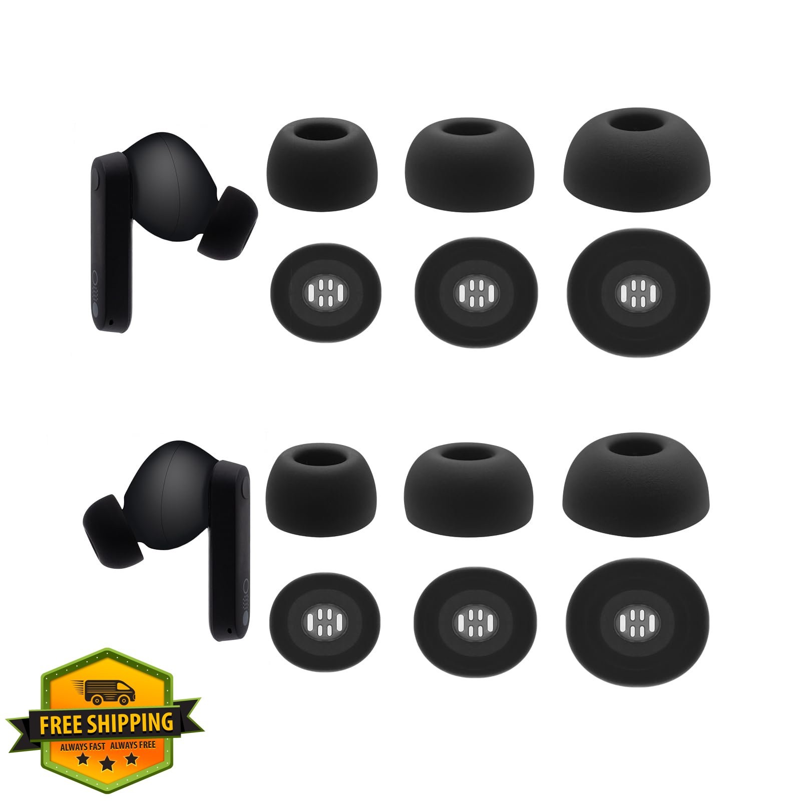 Klowcok CMF Buds Pro 2 Plus 2a Eartips 6 Pairs SML Black