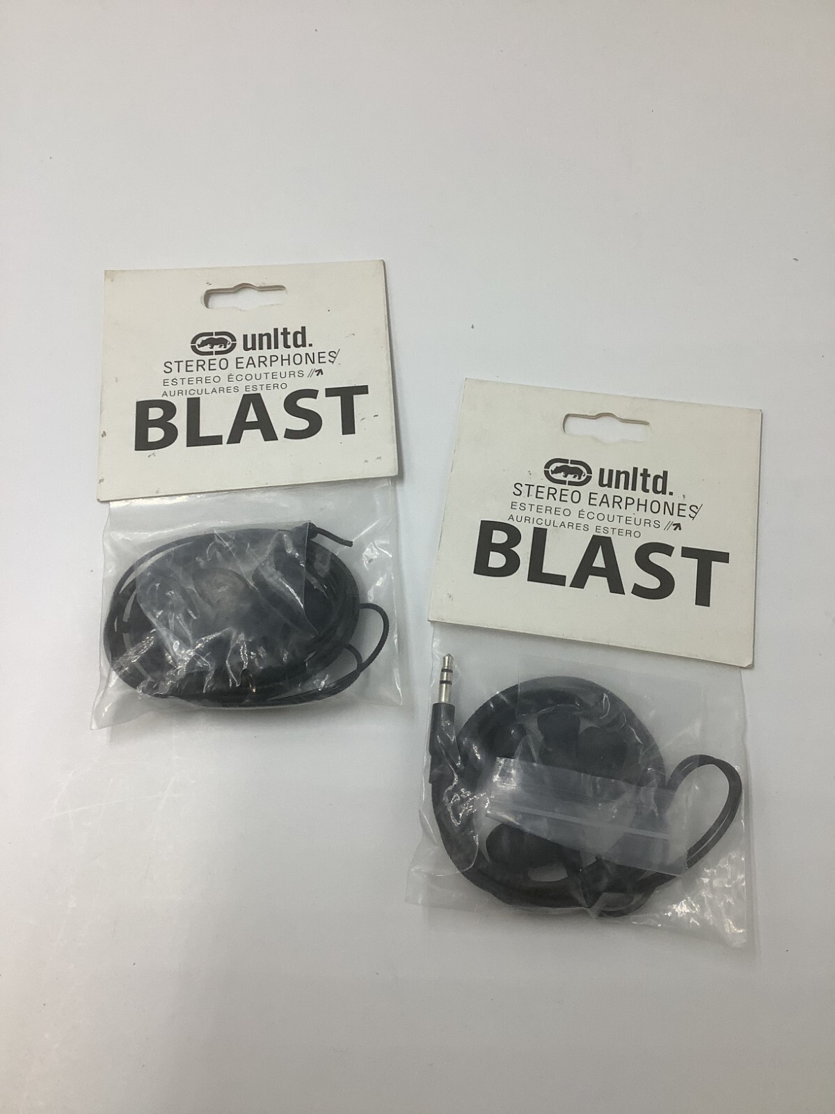 QTY 2 Unltd. Genuine OEM Wired Stereo Earphones Blast 9mm Driver Unit 1.20M Cord