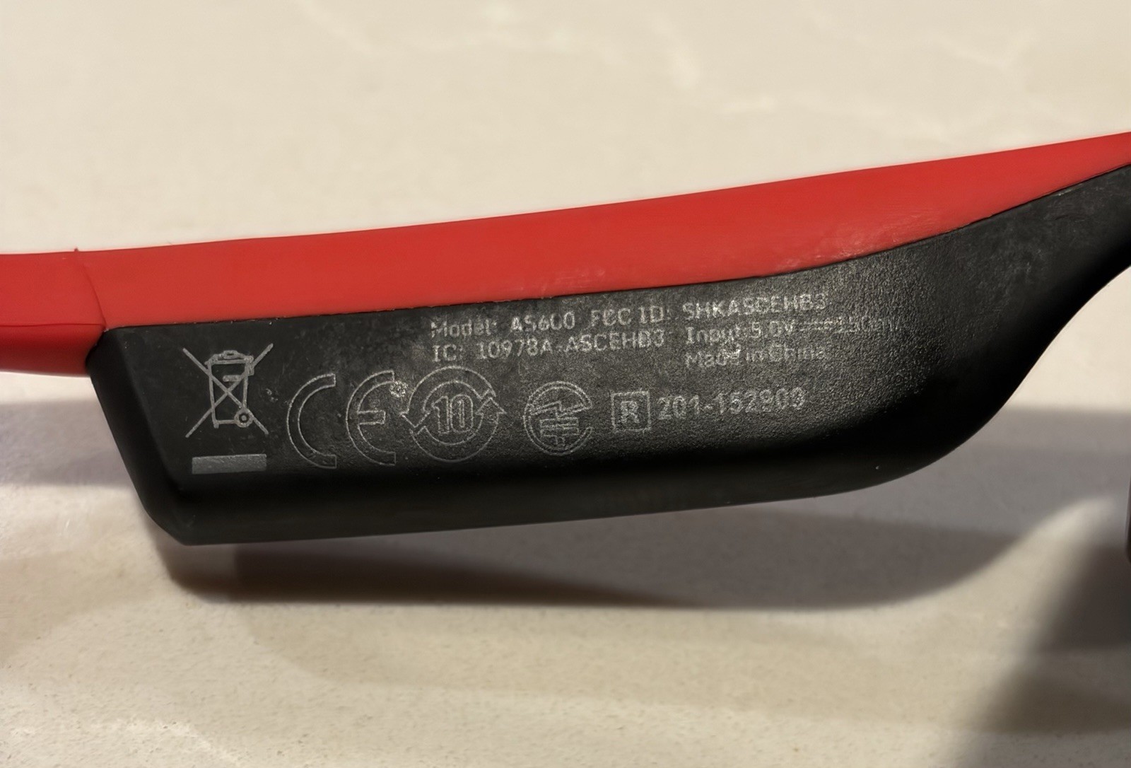 Aftershokz Trekz Titanium Bone Conduction Wireless Headphones RED AS600 Tested