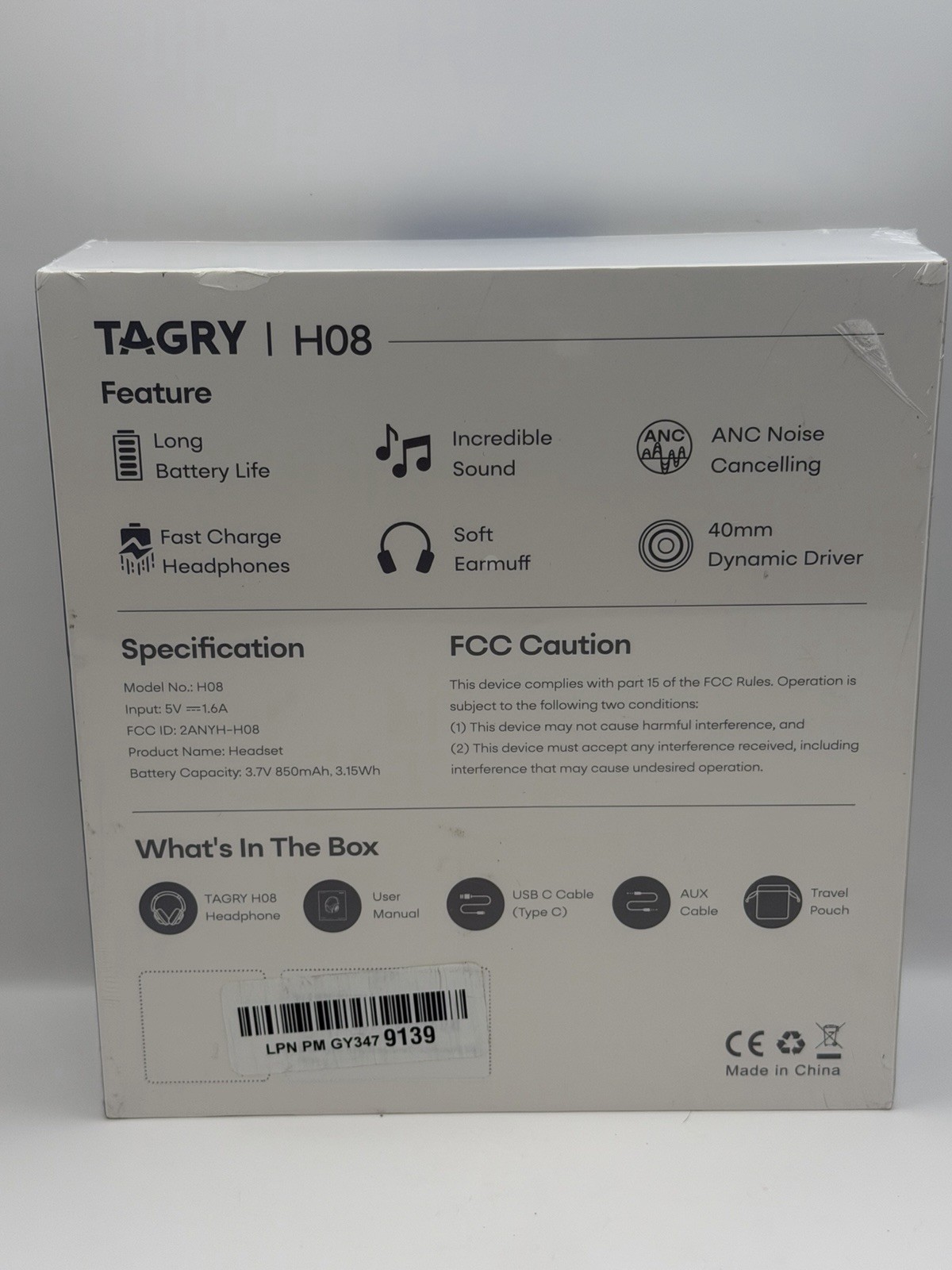 tagry h08 Active Noise Canceling Headphones F