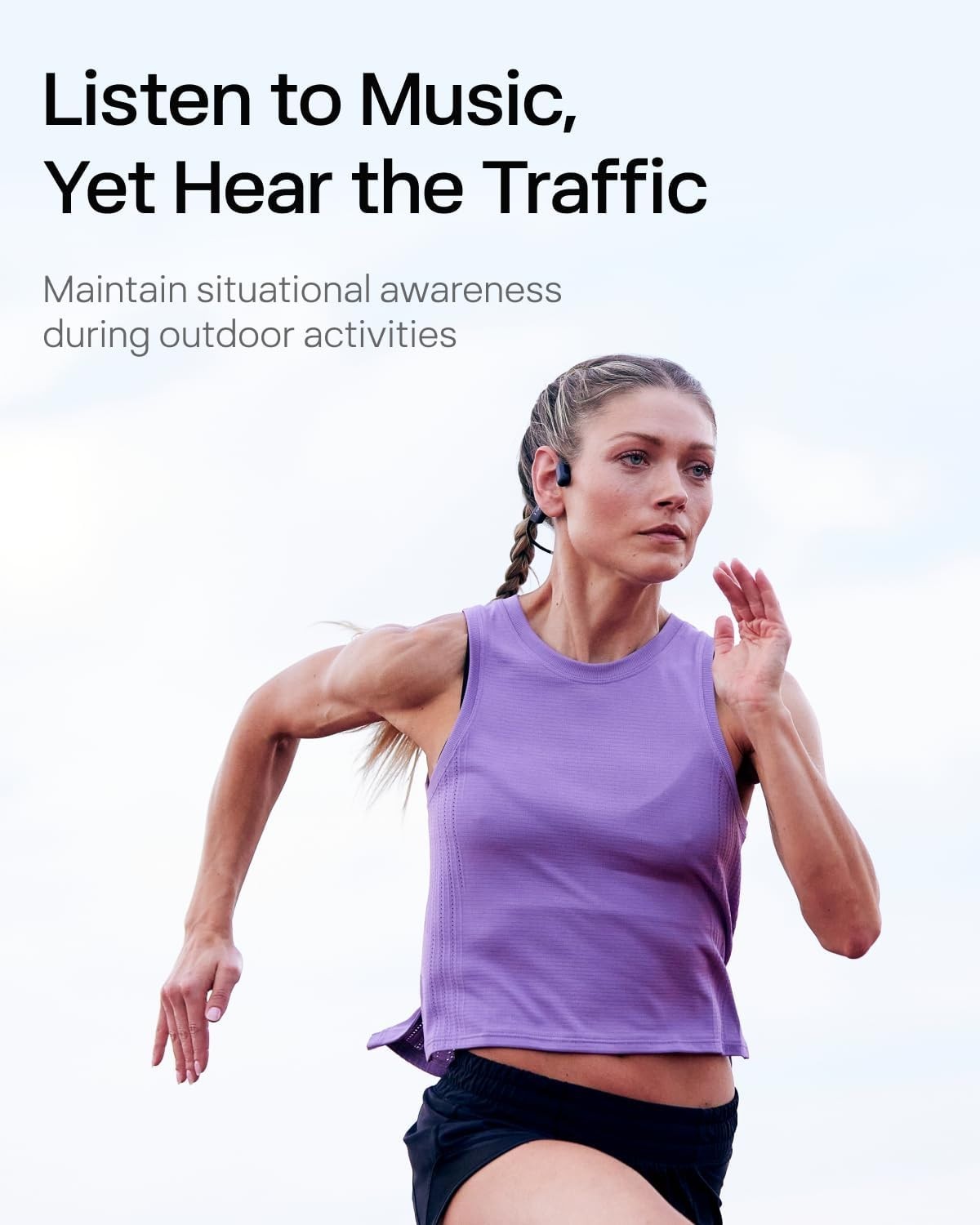 SHOKZ OpenRun Pro – Open-Ear Bluetooth Bone Conduction Sport Headphones, Sweat R
