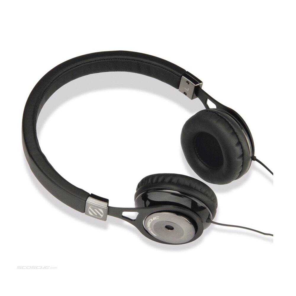 Scosche RH656MD On-Ear Headphones with tapLINE Remote & Mic (Black)