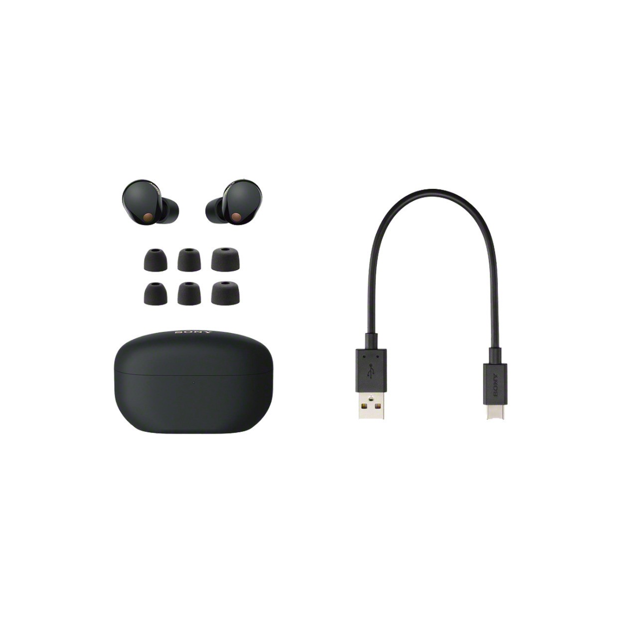 Sony WF 1000XM5 Truly Wireless Noise Canceling Earbuds Bundle (Black)