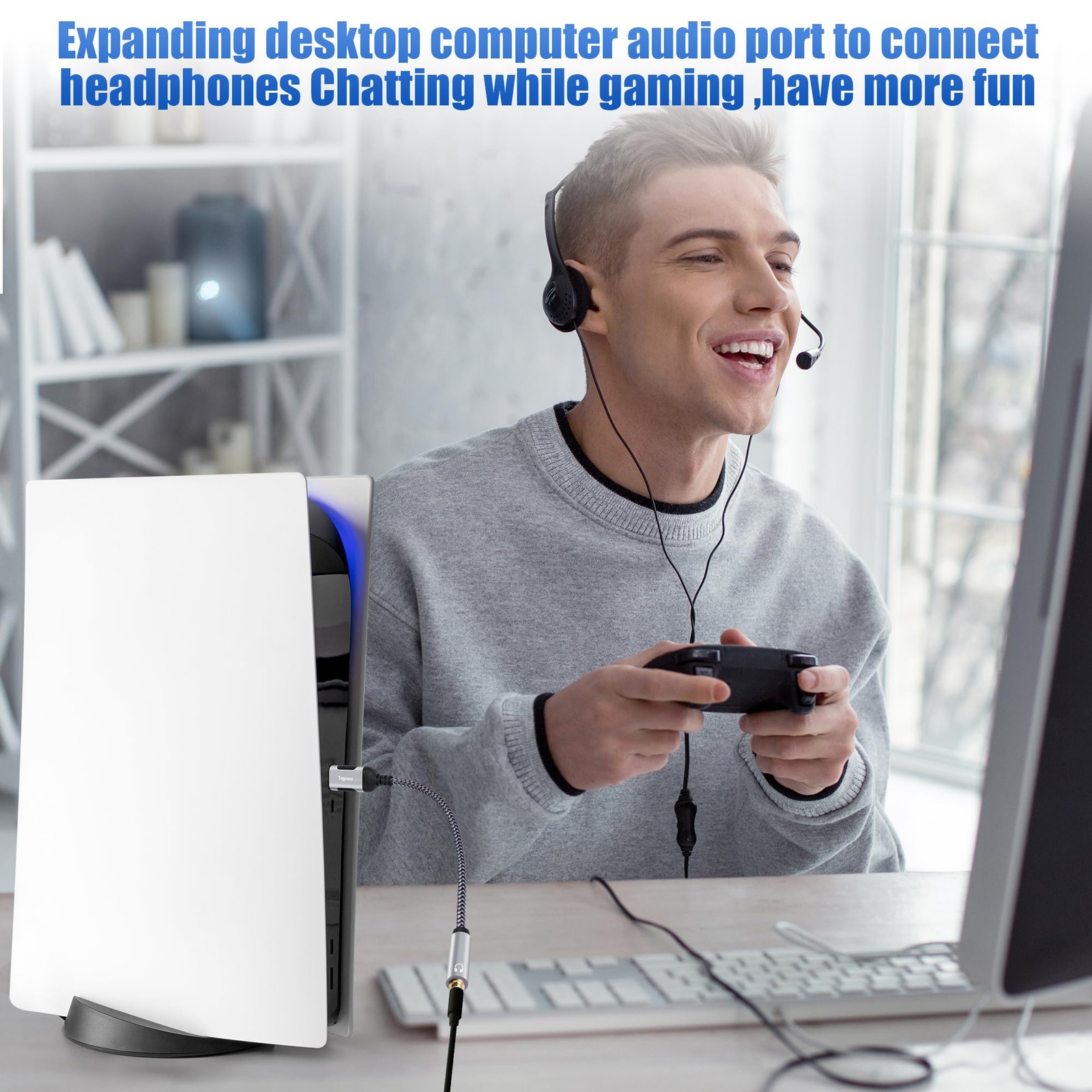 USB 3.0 Male to 3.5mm TRRS 4-Pole Female Headphone Jack Adapter, USB-A to Aux Au