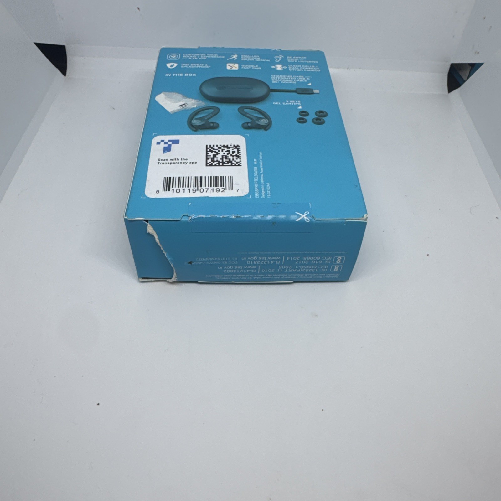 JLab Go Sport Plus True Wireless Bluetooth Earbuds-color TEAL