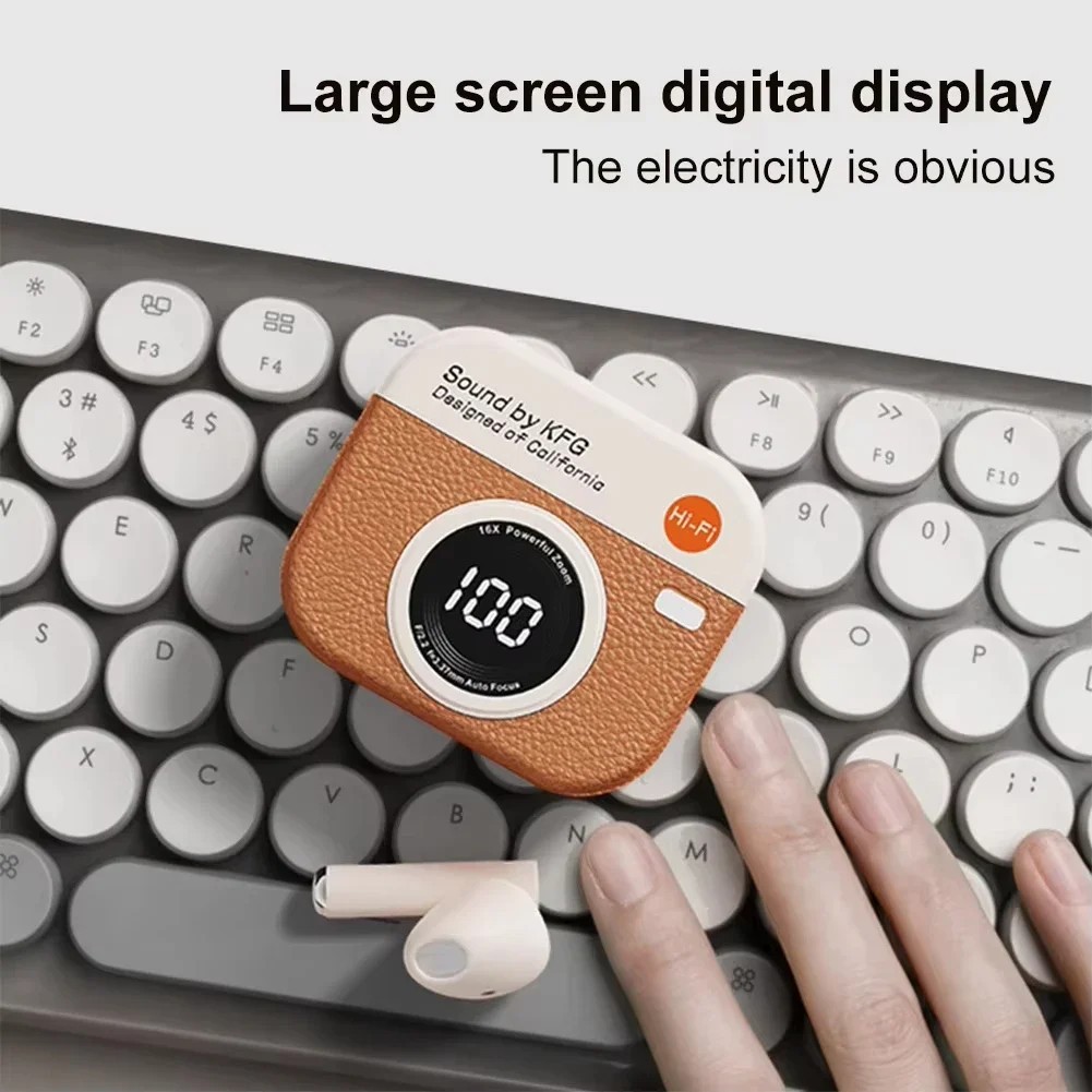 Retro TWS Wireless Earphones Bluetooth 5.4 In-Ear Headphones Heavy Bass Earbuds