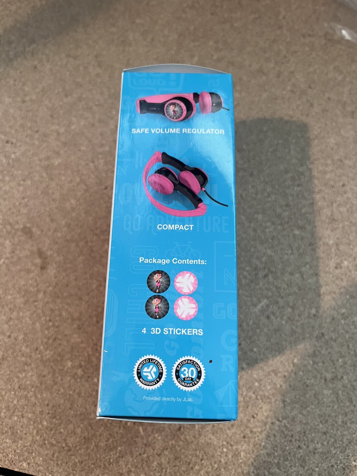 JLAB JBuddies Kids Folding On Ears Padded Volume Limiting Wired Headphones Pink