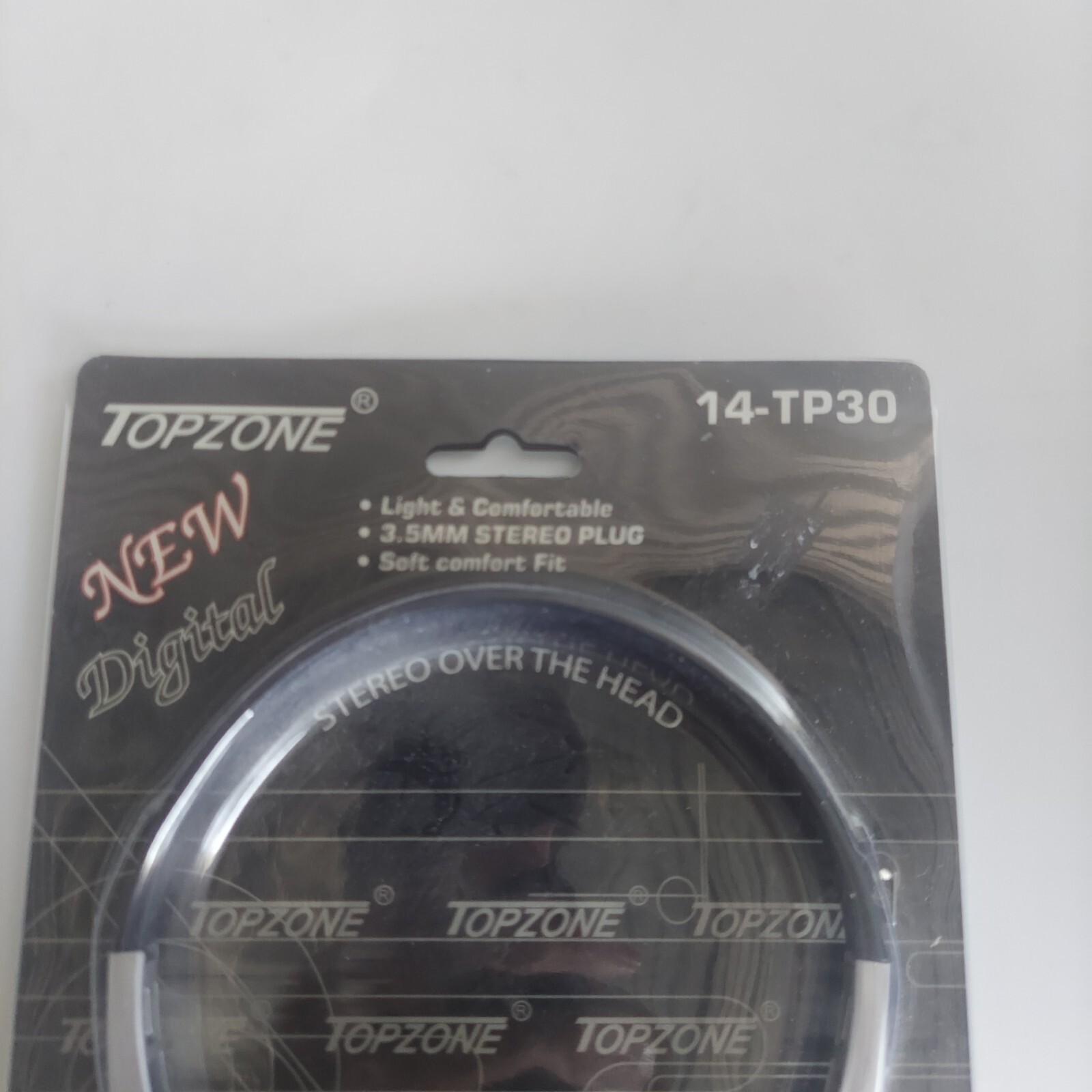 Vintage Topzone New Digital Stereo Headphones 14-TP30