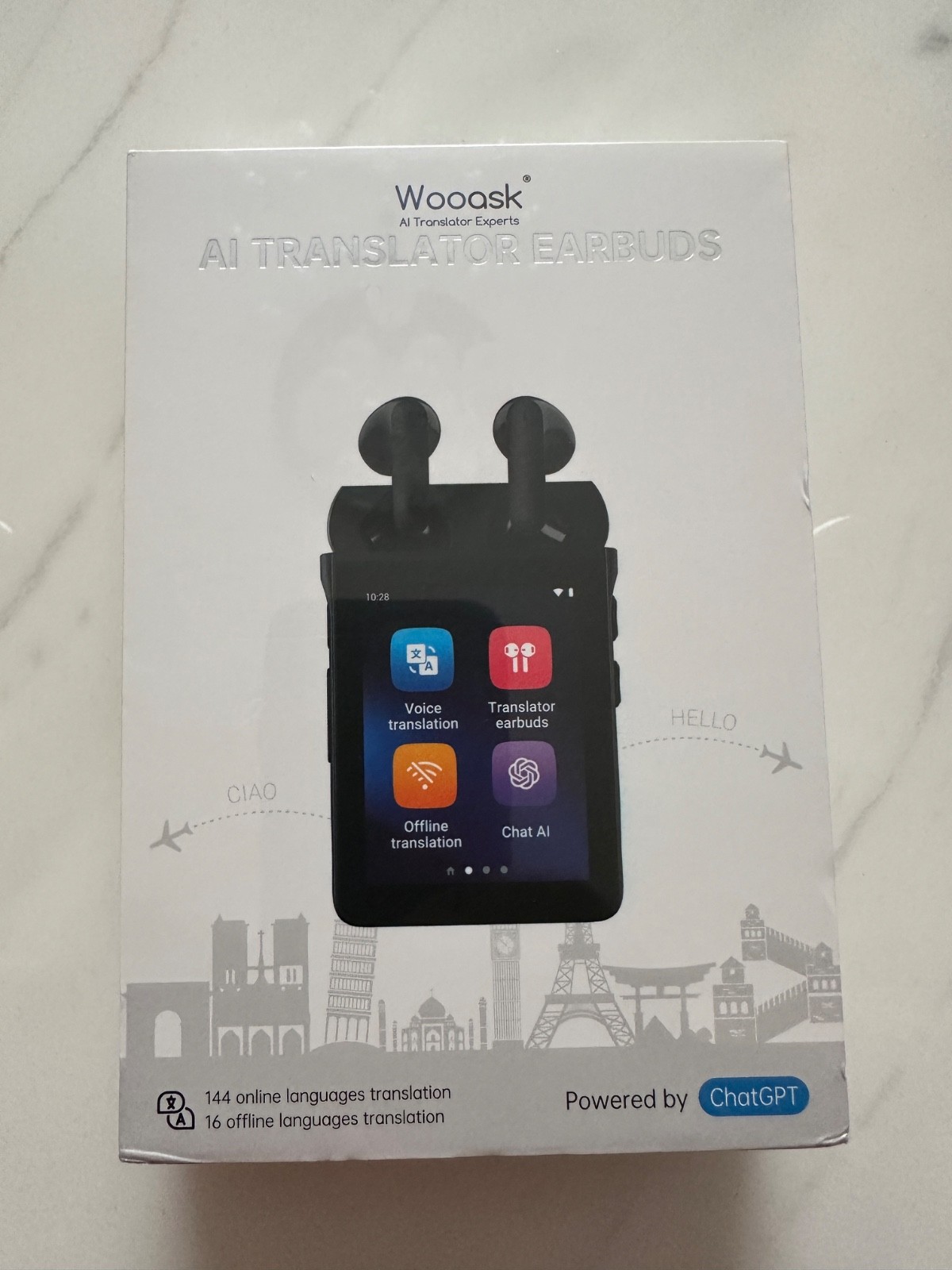 Wooask A9 AI Translator Earbuds Brand New never opened Wifi+4G SIM card slot.