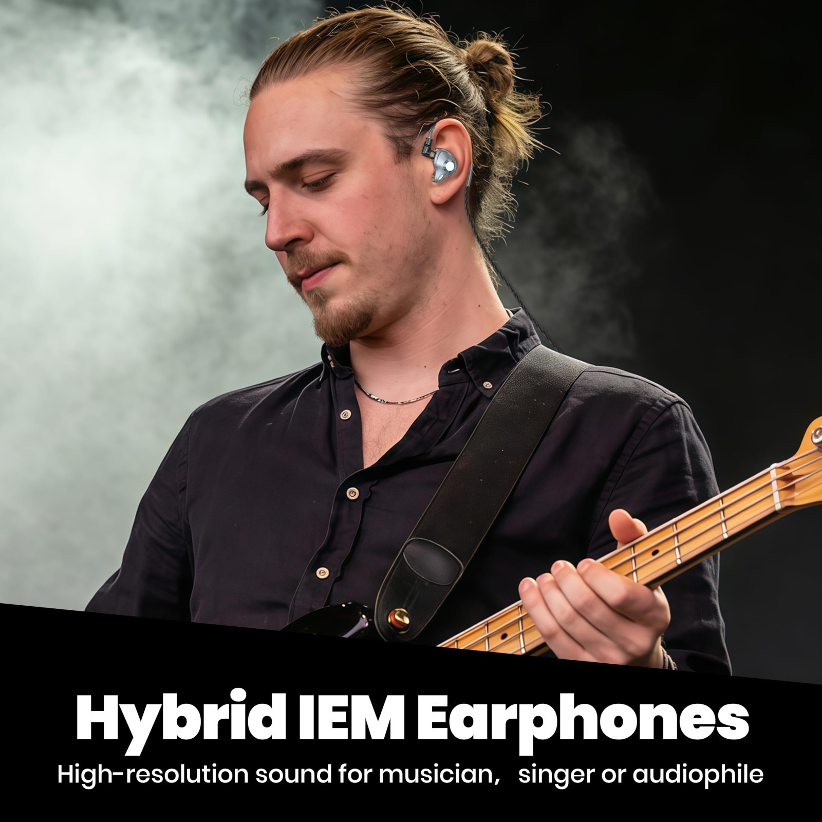 HiFi In-Ear Monitor Headphones, Wired Earbuds with Deep Bass, Sound Isolation, U