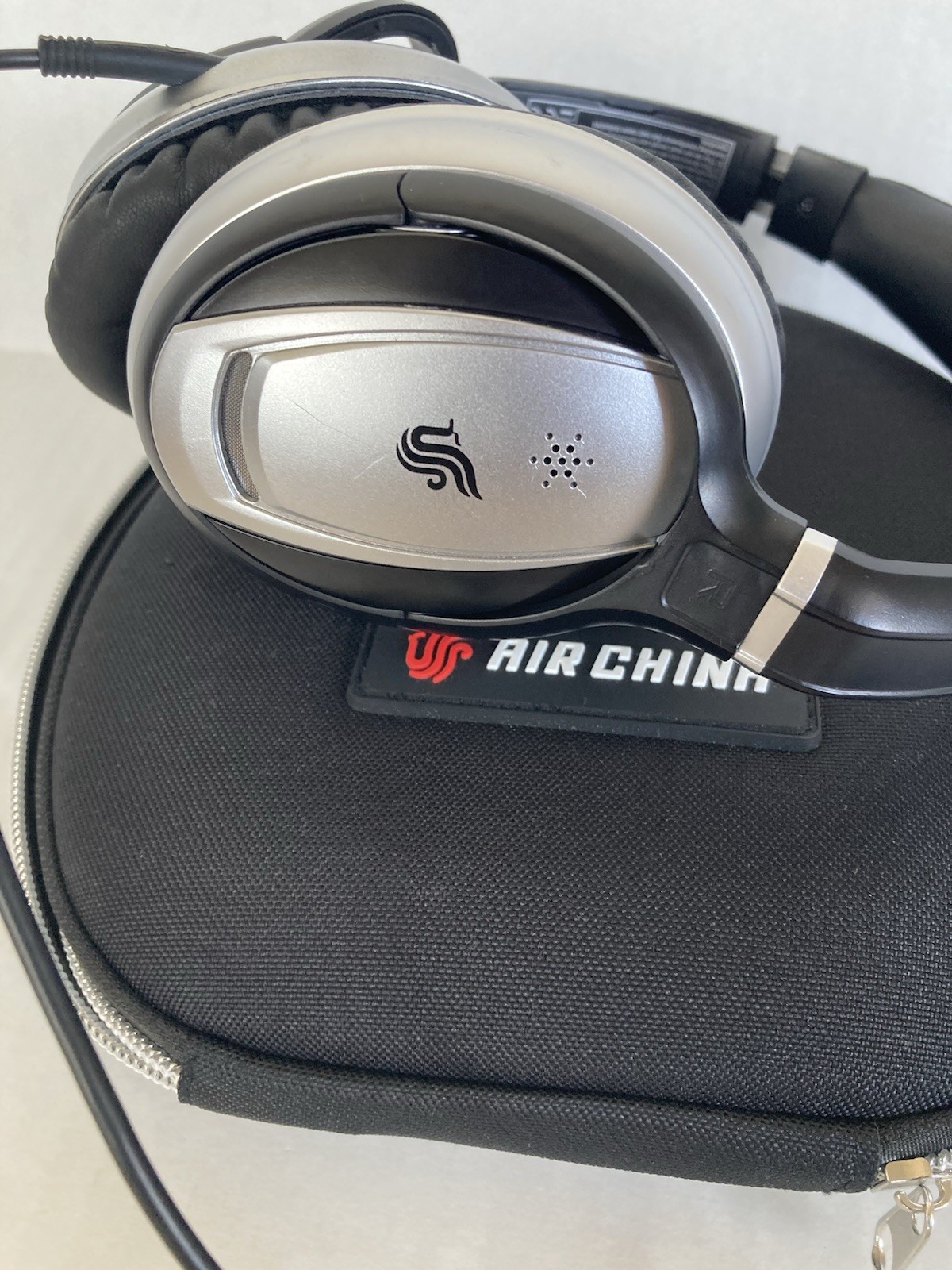 Air China Noise Cancelling Over The Head Earphones PREOWNED