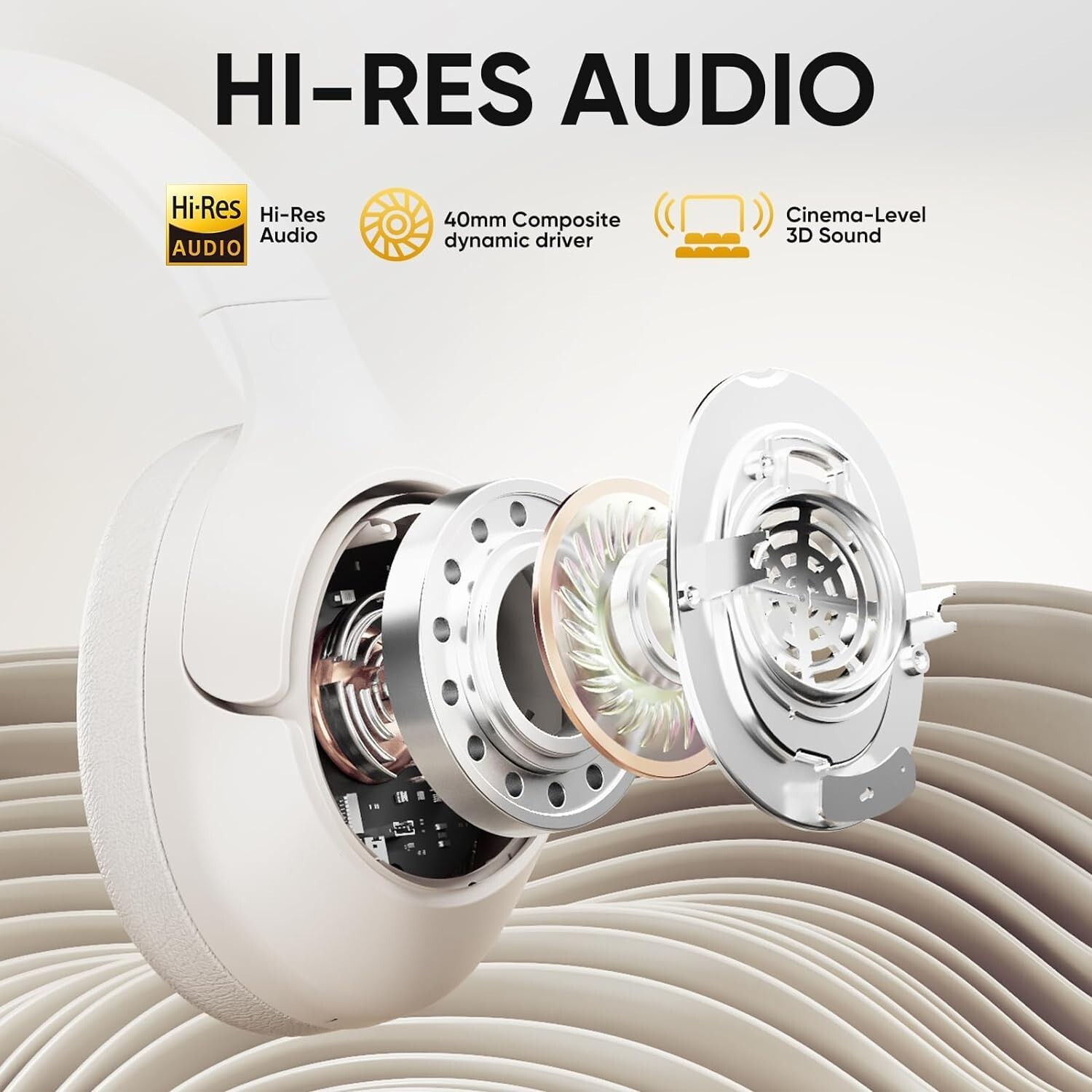 QCY H3 Headphones Wireless Headphones Noise Canceling Bluetooth 5.3 High Resol