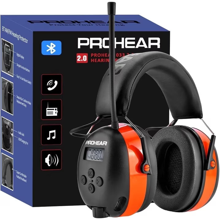 PROHEAR 033 2.0 Upgraded Bluetooth Hearing Protection AM FM Radio Headphones