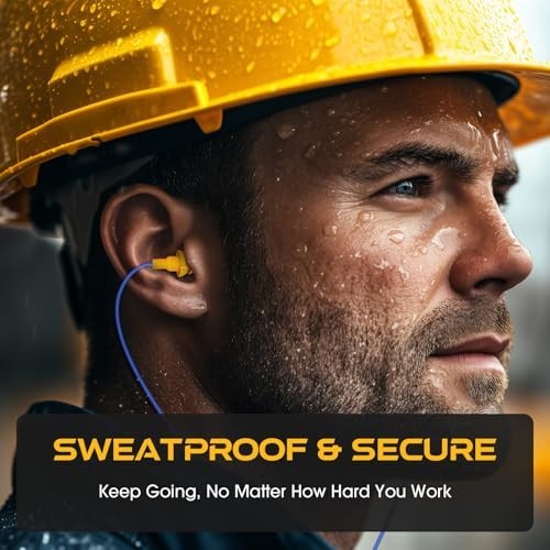 Wired Earplug Headphones 29dB Noise Reduction In-Ear Sound Isolation Silicone