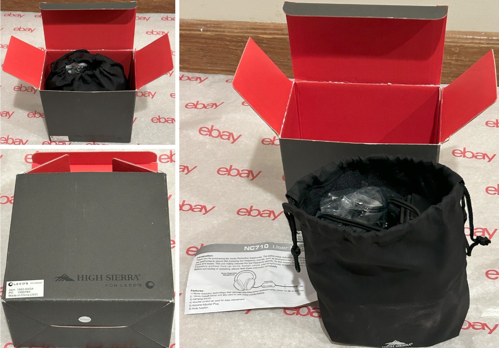 High Sierra for Leed’s Wired Headphones – great sound excellent noise cancelling