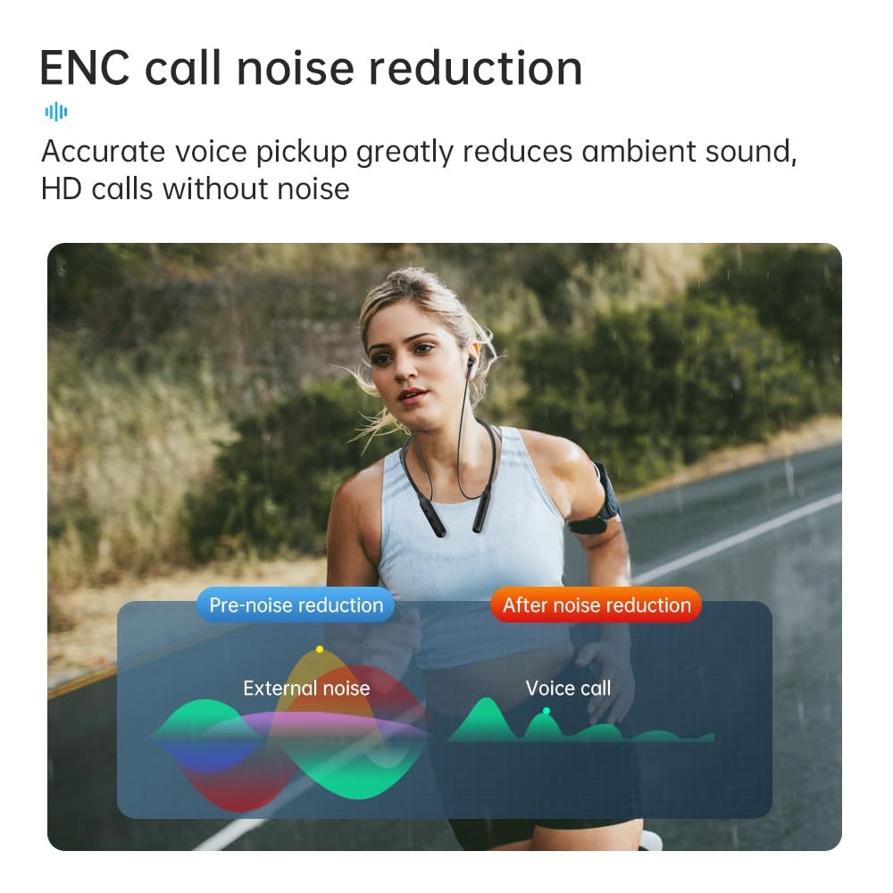 LANDIBO Sports Bluetooth Headphones, 25 Hours Play time, 6.0 Wireless Black