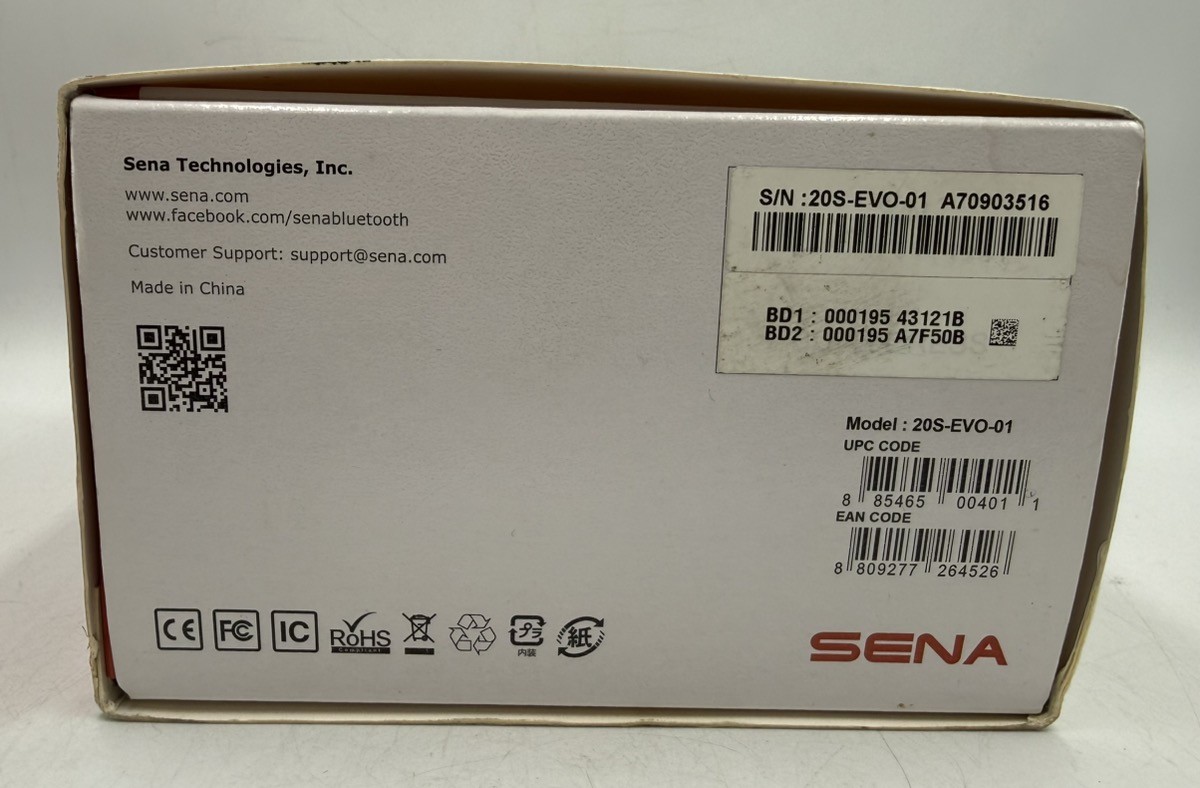 SENA 20S EVO MOTORCYCLE BLUETOOTH HEADSET COMMUNICATION SYSTEM (CP2021574)