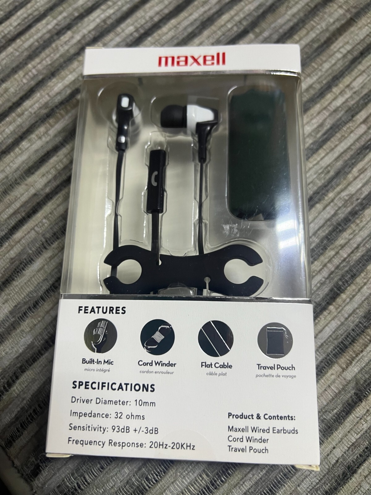 10-Maxell 199818 Mega Trio Earset – Stereo – Mini-phone (3.5mm) – Wired – 32 Ohm