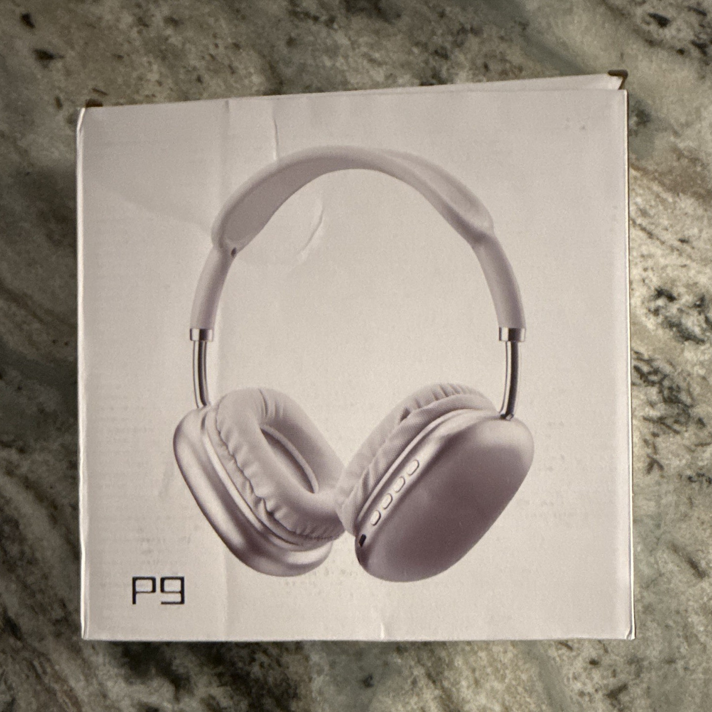 P9 Bluetooth Wireless Over-Ear Headphones Noise Cancel Mic Foldable White/Silver