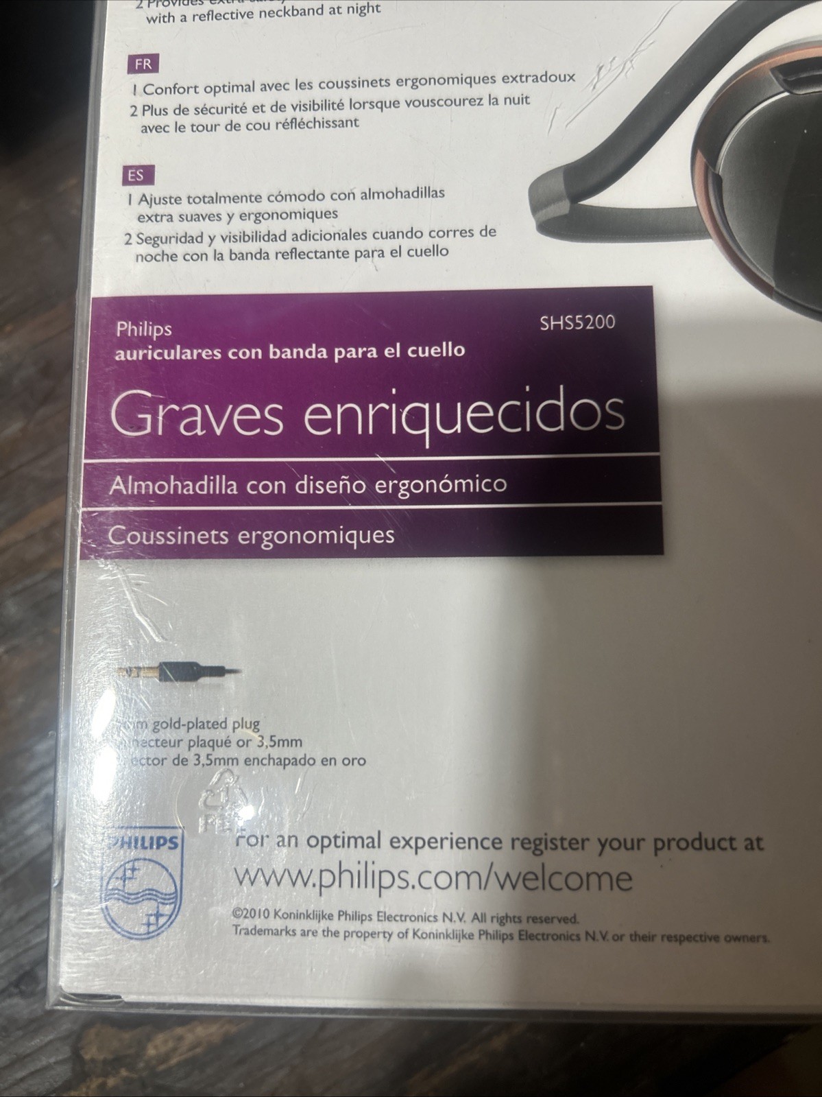 Philips SHS5200 Rich Bass Neckband Headphones Wired 3.5mm New Sealed