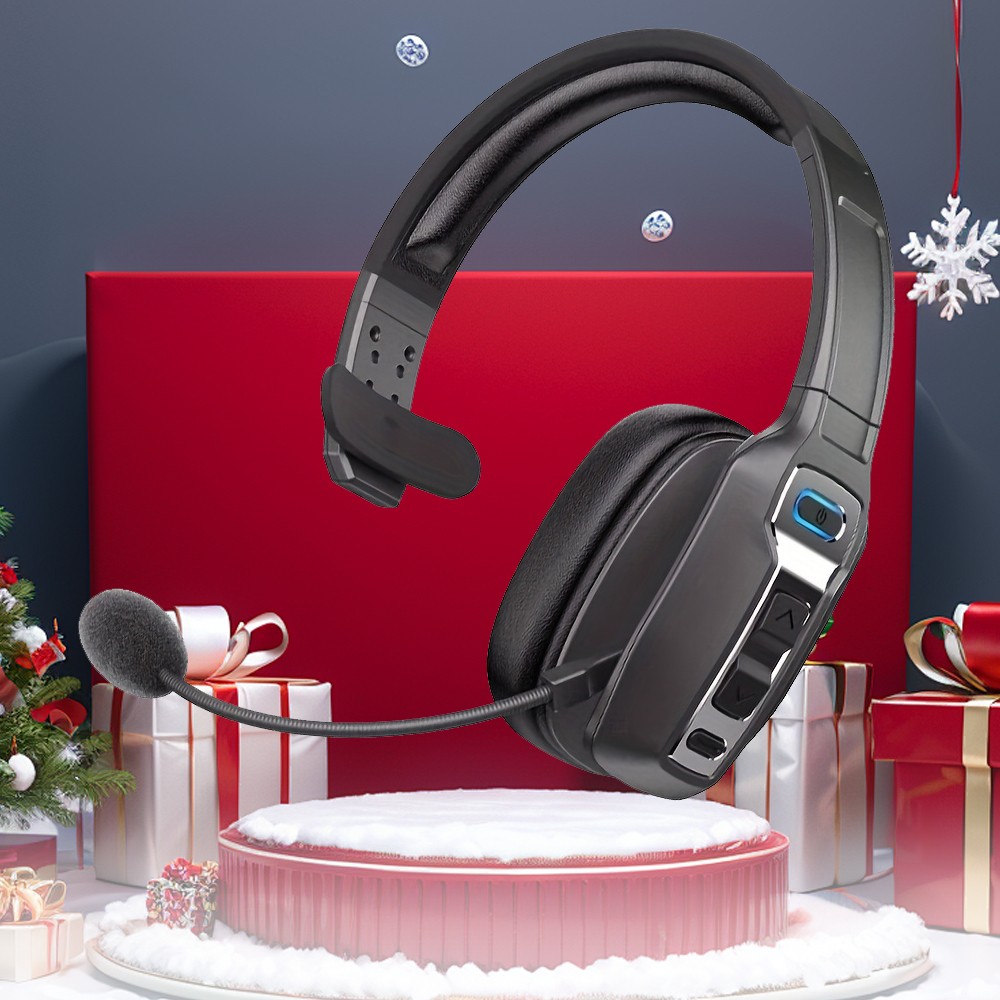 Trucker Headset Wireless Bluetooth 5.3 AI Noise Cancelling Mic For Phones PC