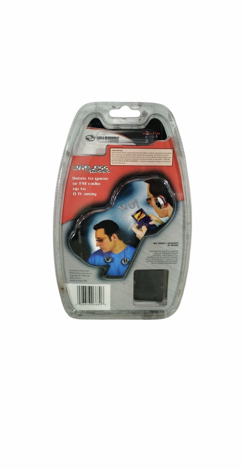 Vintage Game Elements Wireless Headphones Gemini For Game Boy Advance. NEW