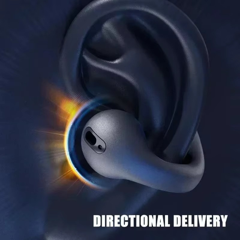 T75 Bone Conduction Wireless Headphones Bluetooth 5.3 Sports Earphones HiFi Mic.
