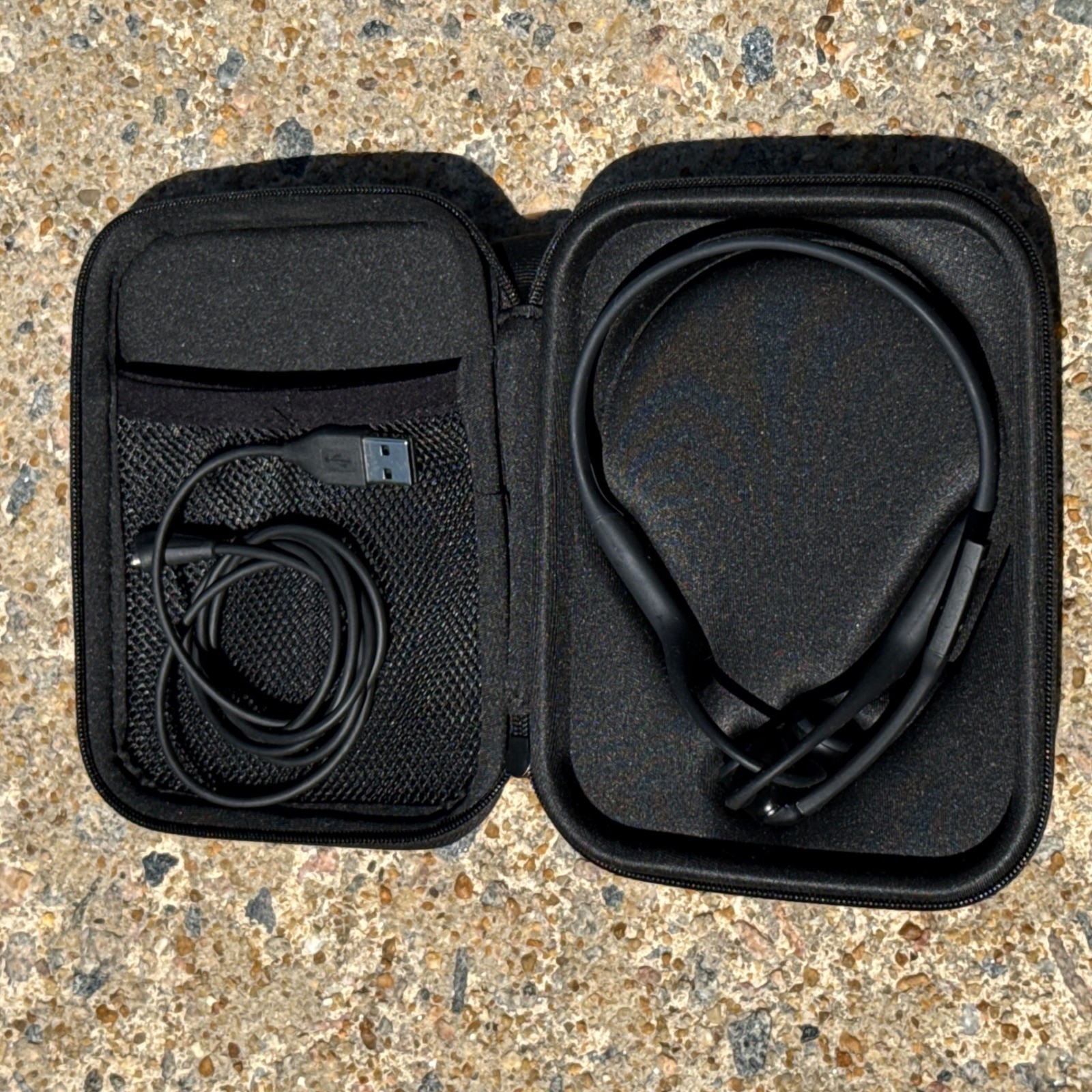 SHOKZ OPENCOMM C102 Bone Conduction Bluetooth Headset w/ Boom Mic Black