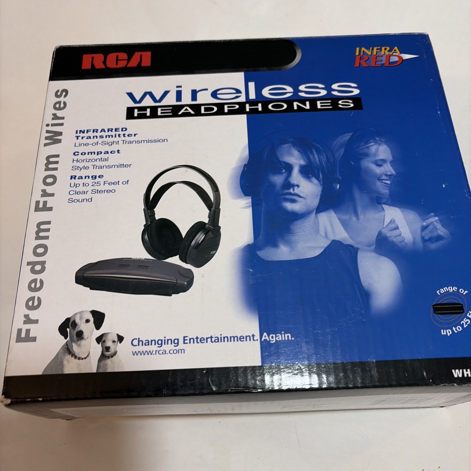 RCA Wireless Headphones Infra Red WHR120RS 25′ Open Box Over Ear