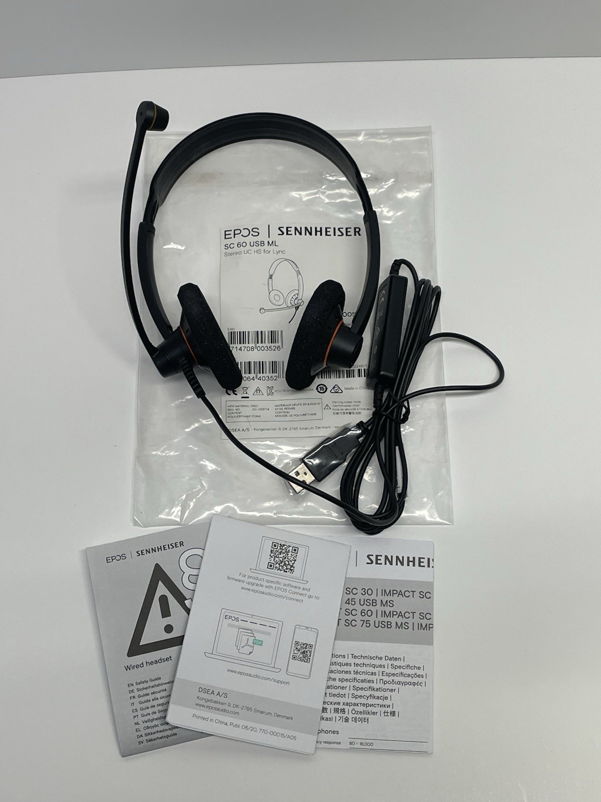 EPOS Impact SC 60 USB ML Stereo Headset Binaural Noise-Cancelling Wired 1000551