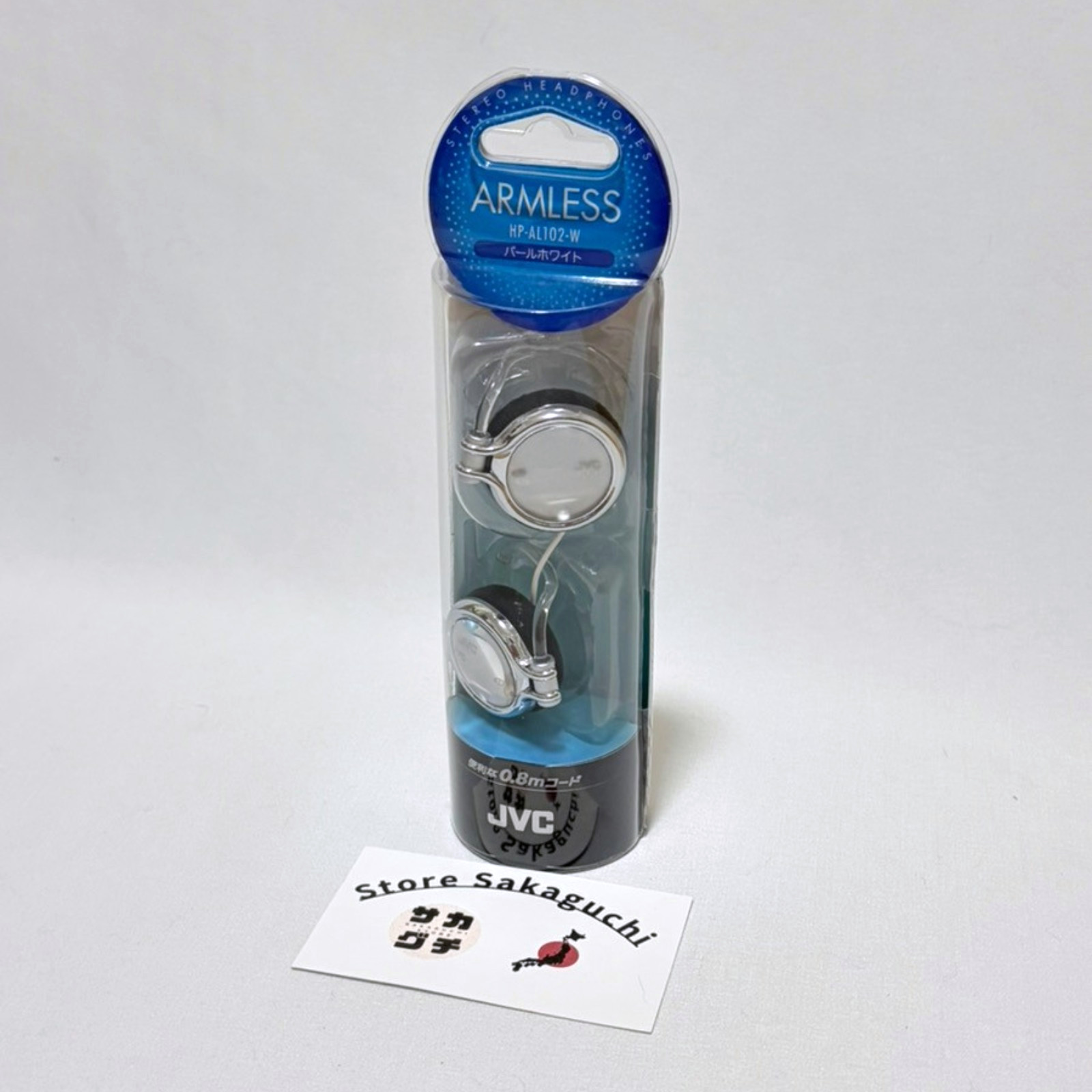JVC HP-AL102 Clip-on Stereo Headphones Silver Pearl White Stylish Ear-hook 3.5mm