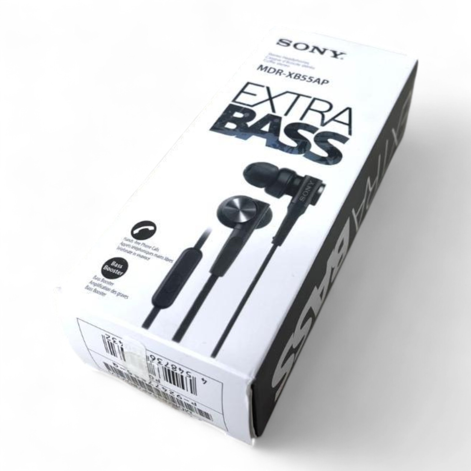 SONY MDR-XB55AP Bass Booster In-Ear Headphones with In-Line Mac Black New