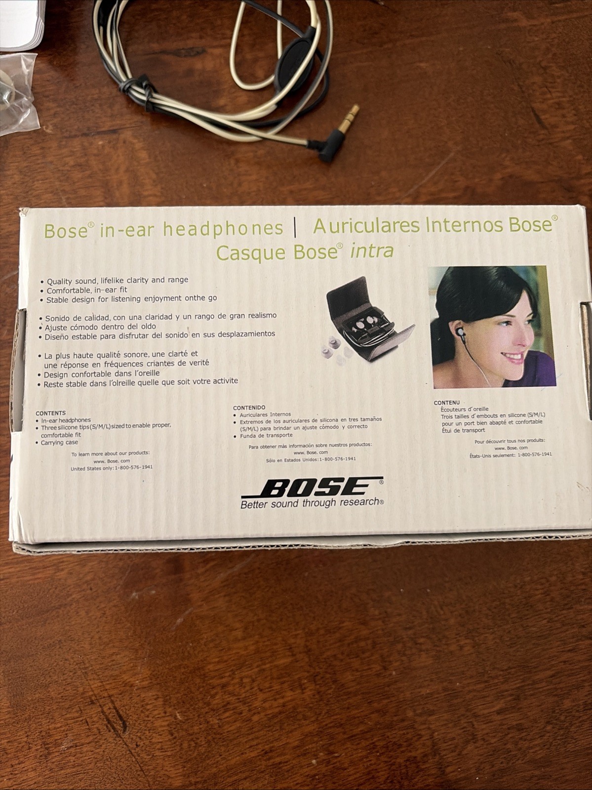 Vintage 2006 Bose TriPort IE Headphones Black Carrying Case 042365 / 296929-002
