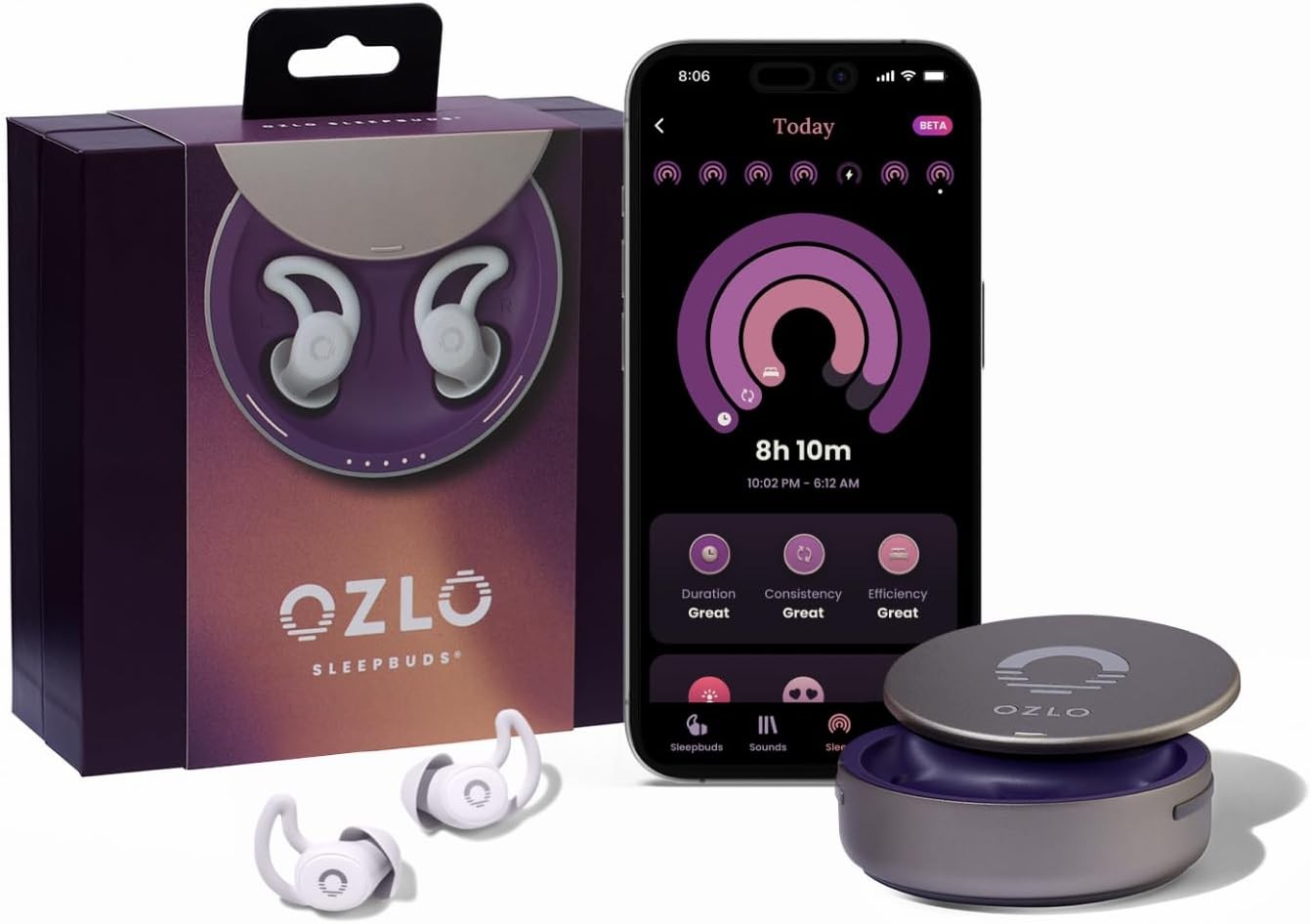 Ozlo Sleepbuds Comfortable Side Sleeper Headphones Bluetooth