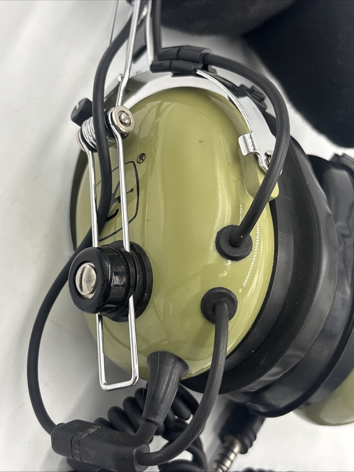 Military David Clark H10-76 Aviation Headset Noise Canceling Mic Coiled Cord