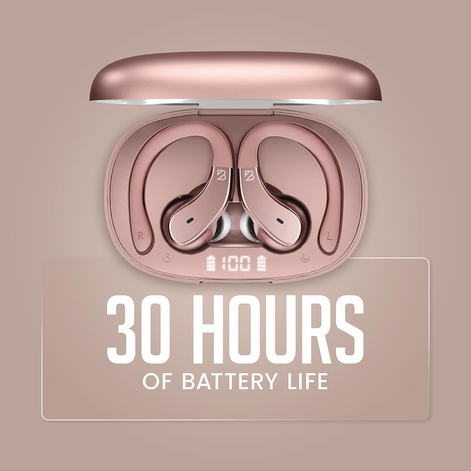 – Runner’S Wireless Earbuds Bluetooth Headphones for Sports, Hook over the Ear B