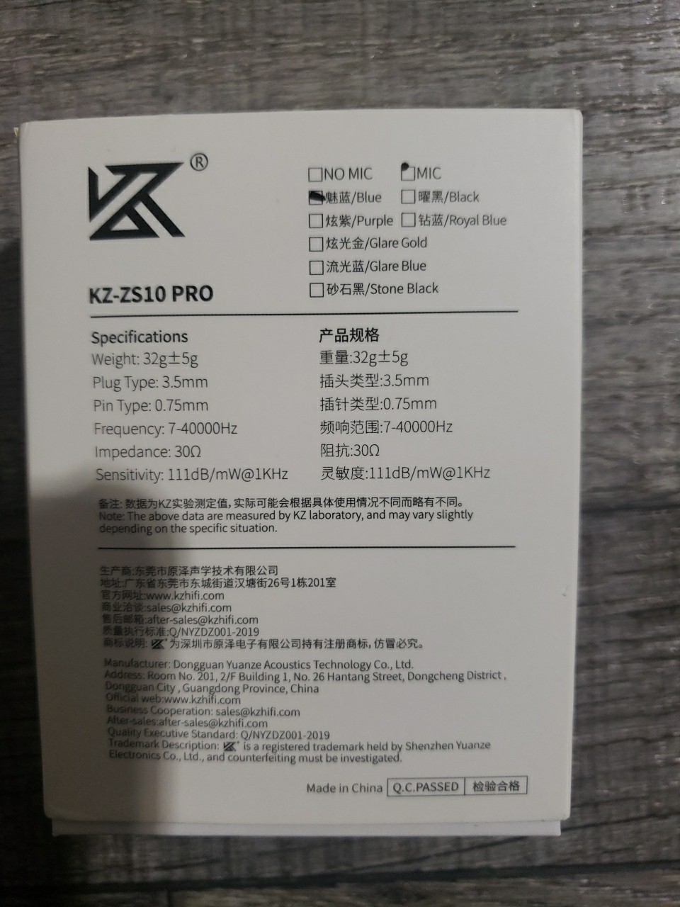 KZ ZS10 Pro, Linsoul 4BA+1DD 5 Driver in-Ear HiFi Earphones w/ Mic