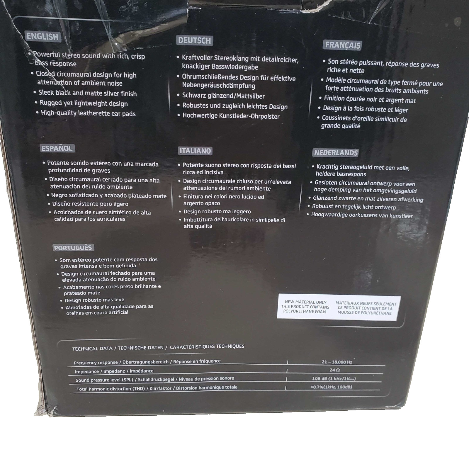 Sennheiser HD 206 Headphones Wired – Black