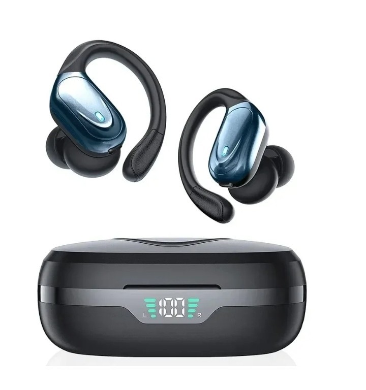 BX17 Wireless Headphones, Bluetooth 5.3 Earphones with Earhook, Mic, Waterproof