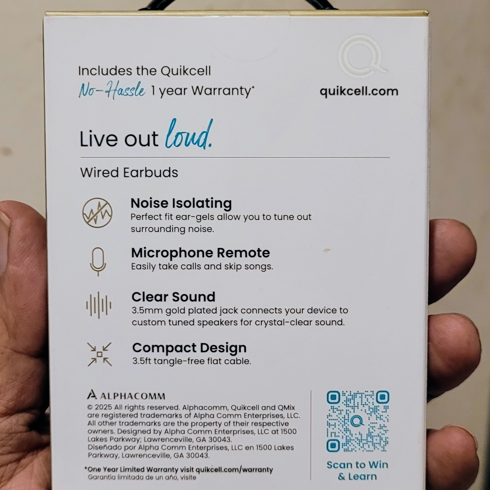 Quikcell QMIX 100 (3.5mm) Wired Earbuds – Blue