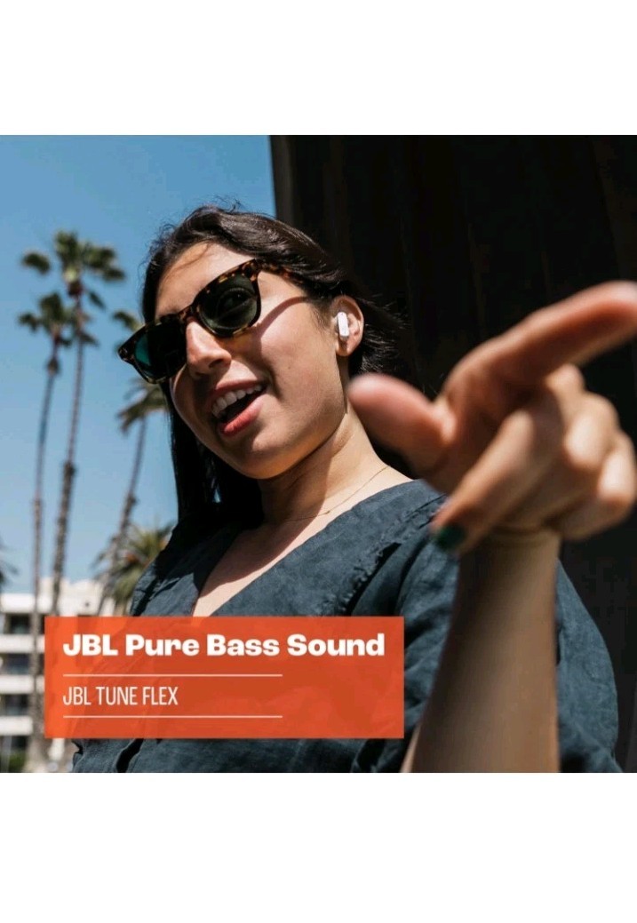 JBL Tune Flex True Wireless Bluetooth In-Ear Headphones – White