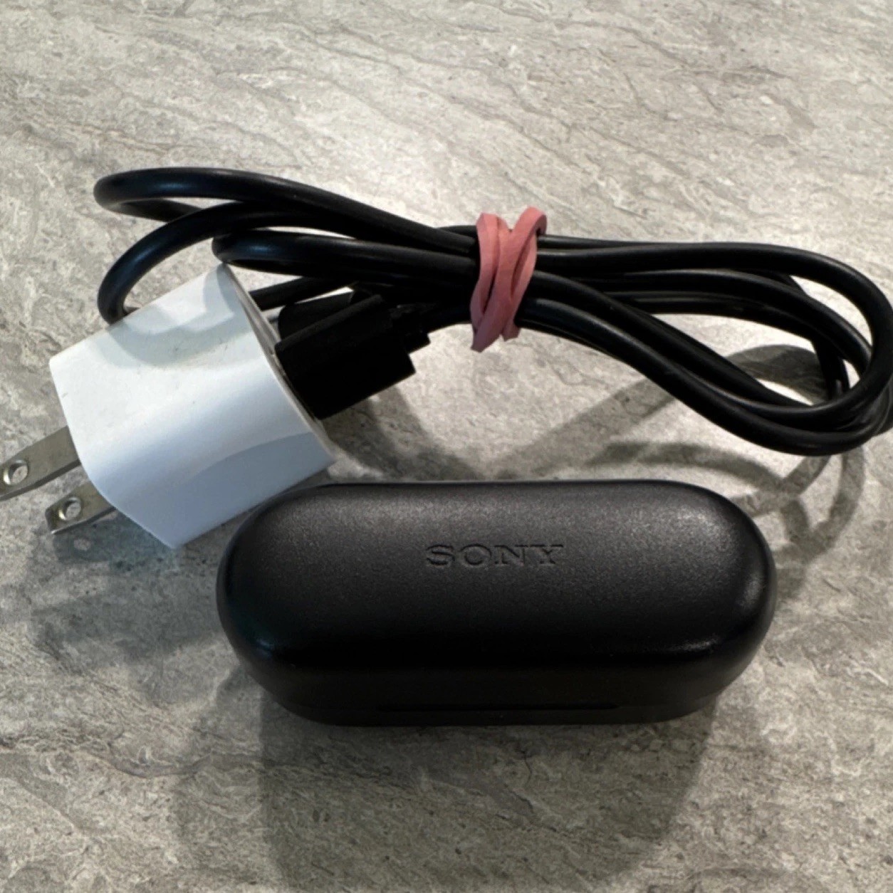 Sony Black True Wireless Bluetooth In-Ear Earbuds w/ Charging Case, USB Cable